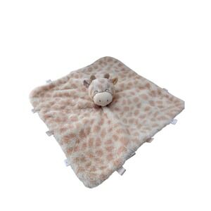 Kellytoy Giraffe Security Blanket Plush Lovey Tan Spotted Satin Tags 14x14